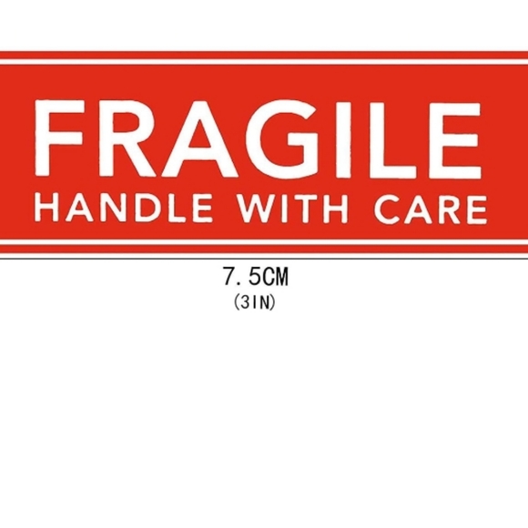 FRAGILE Handle w/Care 100 Count Mailing Shipping Moving Stickers NWT - Picture 9 of 12